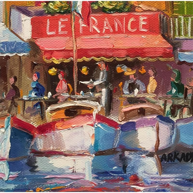 Painting Le France by Arkady | Painting Figurative Oil Marine