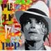 Painting Mickael Jackson by Euger Philippe | Painting Pop-art Portrait Pop icons Graffiti Acrylic Gluing