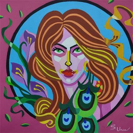 Painting RETRATO DE MUJER by S.Uria | Painting Figurative Acrylic Portrait