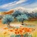 Painting mont ventoux by Lyn | Painting Figurative Oil Landscapes