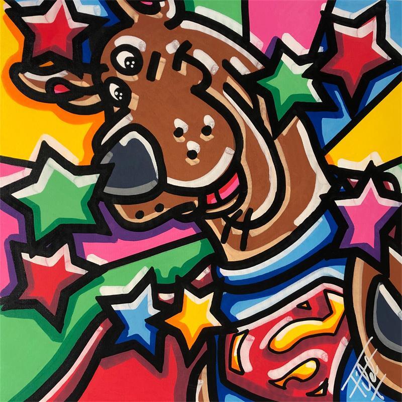 Painting Usurpation d'identité by Fifel | Painting Street art Animals, Pop icons