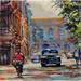 Painting City 2020 4 by Castellon Richell | Painting Figurative Urban Oil