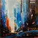 Painting Winter lights by Bond Tetiana | Painting Figurative Urban Oil