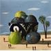 Peinture Figues et prunes par Lionnet Pascal | Tableau Surréaliste Acrylique natures mortes