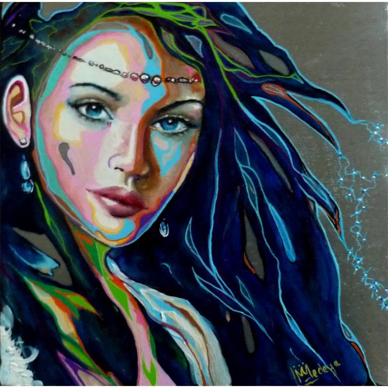 Painting Collection Lady Fantazy 3 by Medeya Lemdiya | Painting Pop-art Acrylic, Metal, Oil Pop icons, Portrait