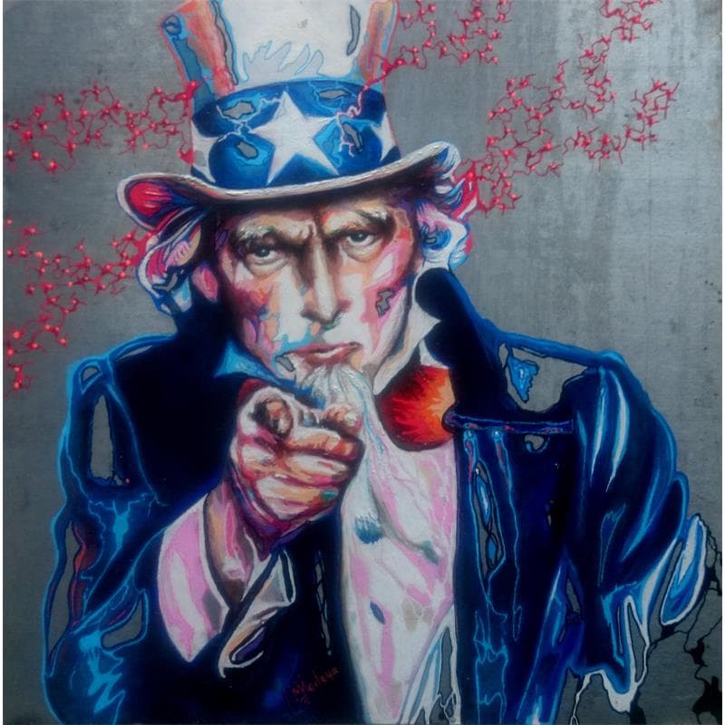 Painting Uncle Sam by Medeya Lemdiya | Painting
