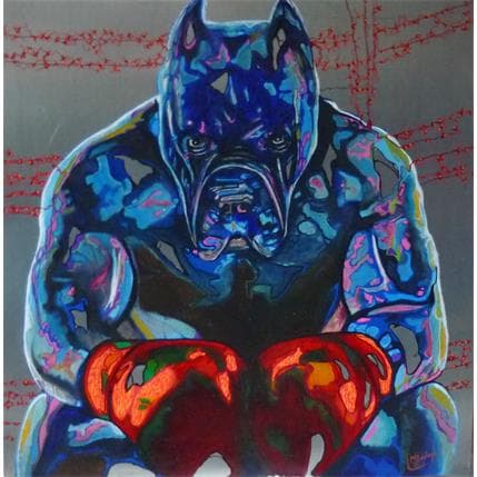 Painting Boxer Dog by Medeya Lemdiya | Painting