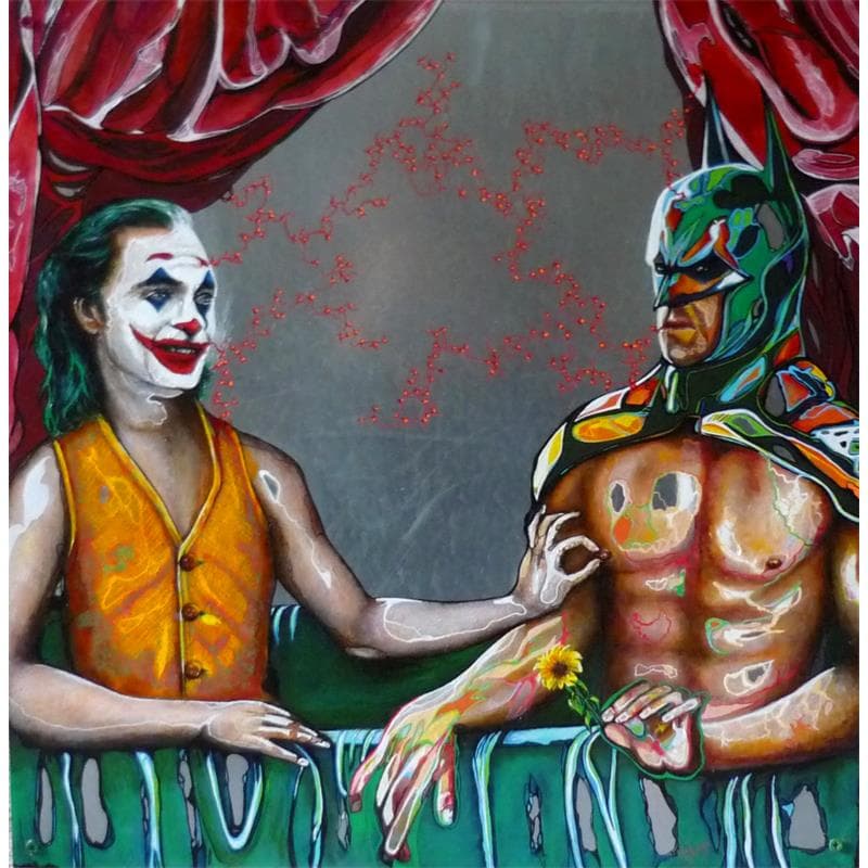 Peinture Joker Vs Batman par Medeya Lemdiya | Tableau