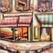 Painting Restaurant bar by Aud C | Painting Figurative Urban Life style