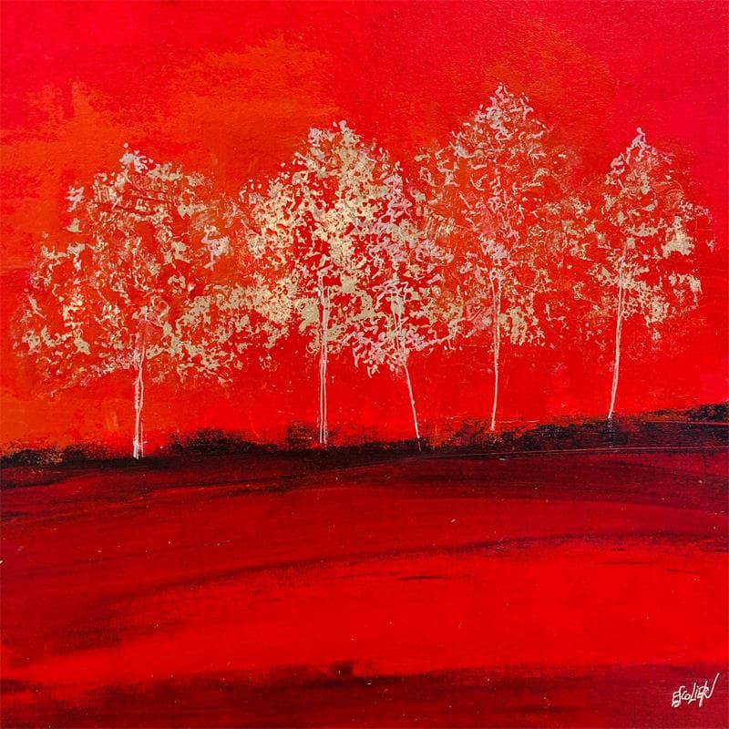 Painting L´energie des arbres  by Escolier Odile | Painting