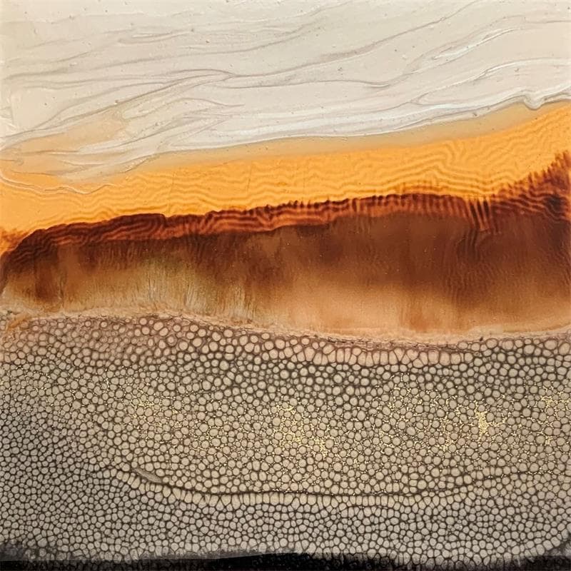 Painting Ambre (506) by Depaire Silvia | Painting Abstract Mixed Minimalist