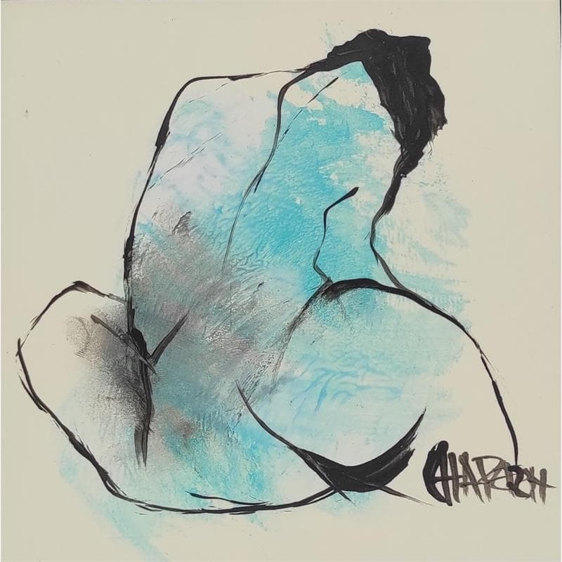 Painting Caraïbes 1 by Chaperon Martine | Painting Figurative Nude Acrylic