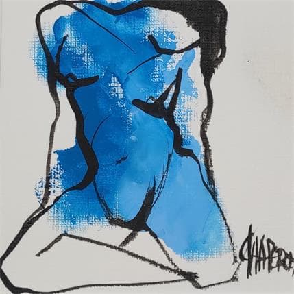 Painting Mon refuge 4 by Chaperon Martine | Painting Figurative Mixed Nude