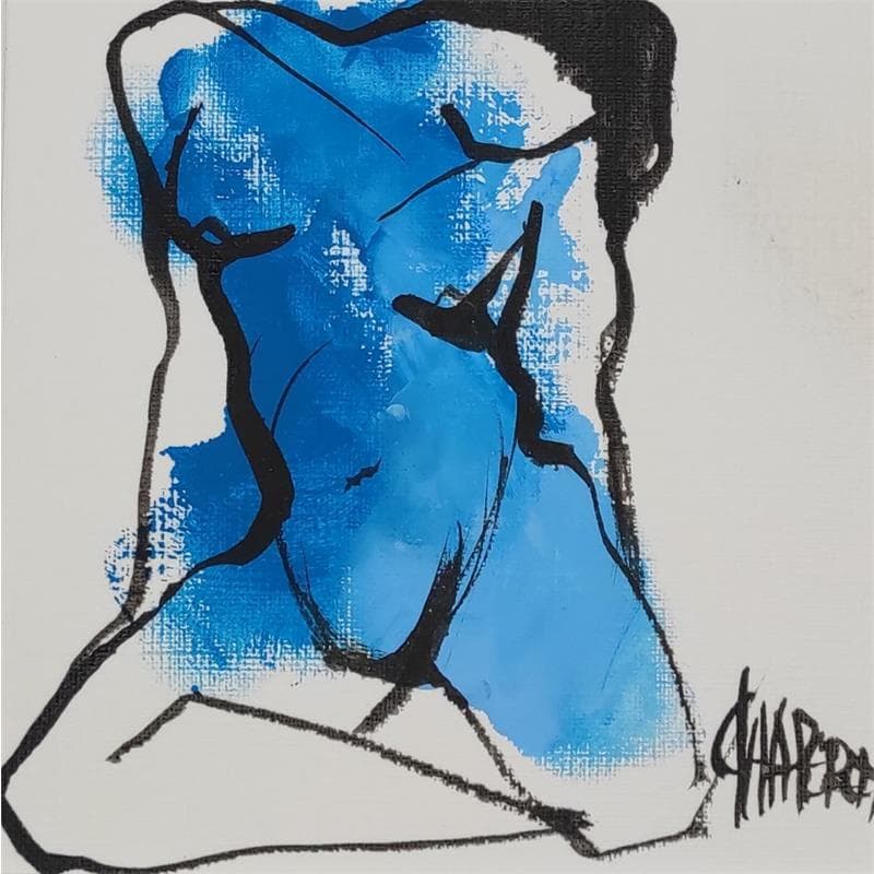 Painting Mon refuge 4 by Chaperon Martine | Painting Figurative Nude Acrylic