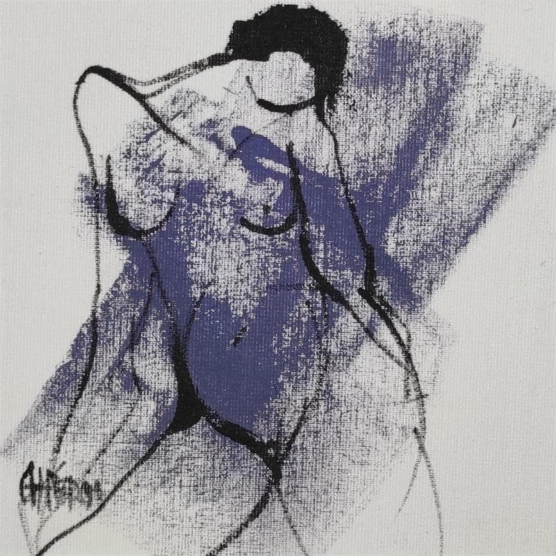 Painting Joyeuse 1 by Chaperon Martine | Painting Figurative Acrylic Nude, Pop icons
