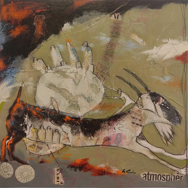 Painting Changer d'air 217 by Colin Sylvie | Painting Raw art Animals Acrylic