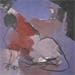 Gemälde Tendre violet 2 von Chaperon Martine | Gemälde Figurativ Akt Acryl