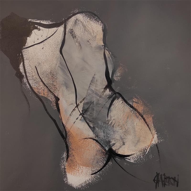 Painting Cuivre by Chaperon Martine | Painting Figurative Acrylic Nude