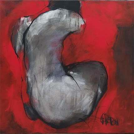 Painting Ambiance tamisée 2 by Chaperon Martine | Painting Figurative Mixed Nude