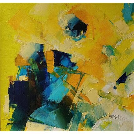 Painting YELLOW MORNING by Virgis | Painting Abstract Oil