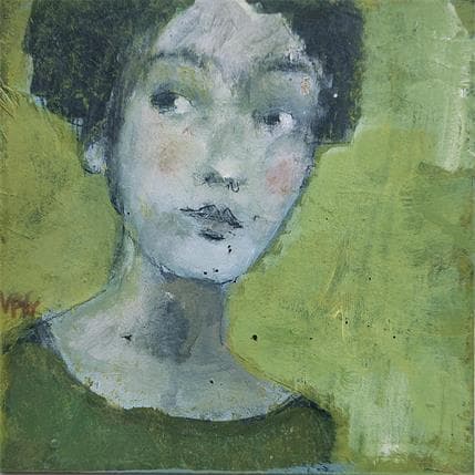 Painting Sortie au printemps by VAG | Painting Figurative Mixed Portrait