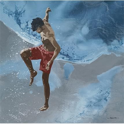 Painting En ciel d'eau de mer by Sand | Painting Figurative Acrylic Life style