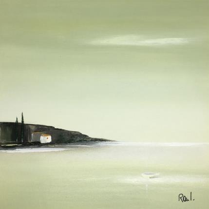 Gemälde Douceur marine 23 von Roussel Marie-Ange et Fanny | Gemälde Abstrakt Öl Marine