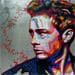 Painting James Dean by Medeya Lemdiya | Painting Pop-art Portrait Metal Oil Acrylic