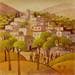 Painting AN71 Arrivée au village 2 by Burgi Roger | Painting Figurative Acrylic Landscapes Life style