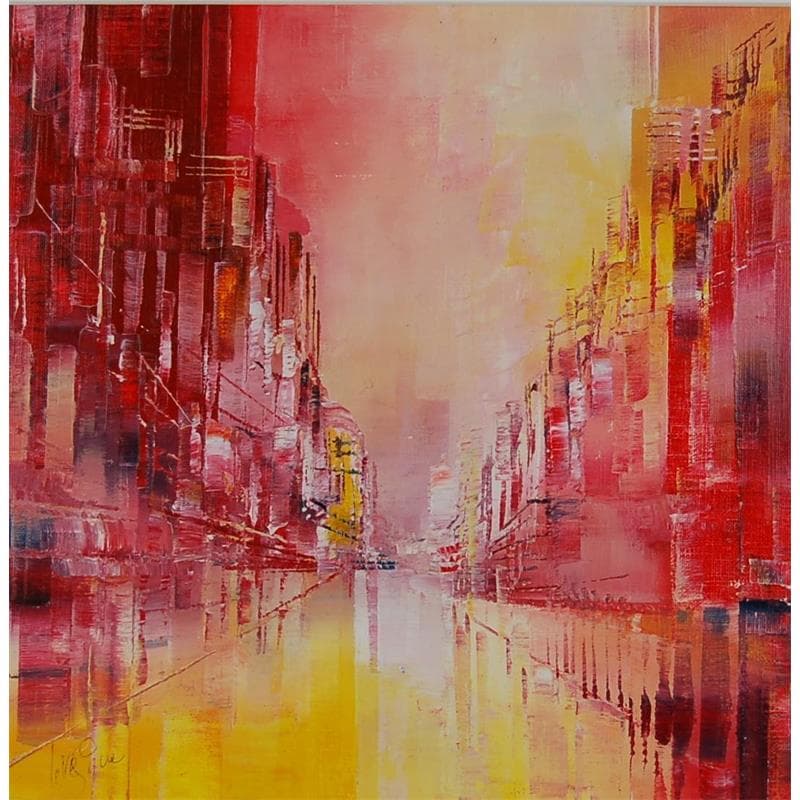 Painting Ebloui by Levesque Emmanuelle | Painting Abstract Oil Urban