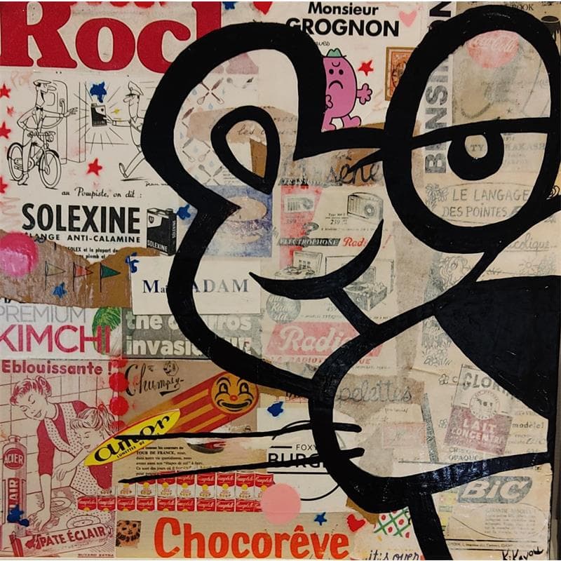Peinture Pink panthère par Kikayou | Tableau Pop-art Graffiti Icones Pop