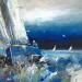 Painting Orage by Hébert Franck | Painting Figurative Marine Oil