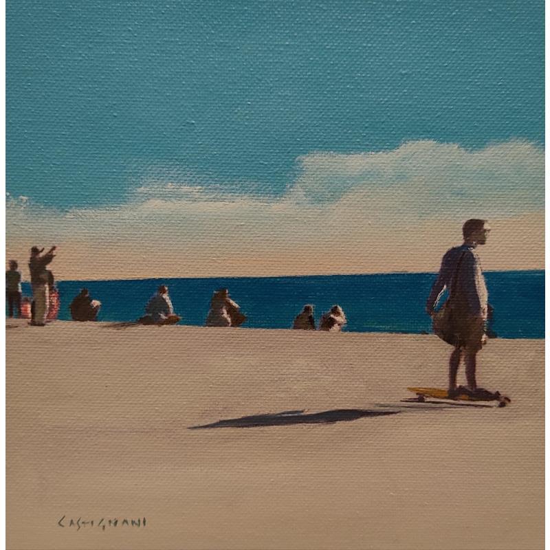 Gemälde Skater von Castignani Sergi | Gemälde Figurativ Marine Alltagsszenen Öl Acryl
