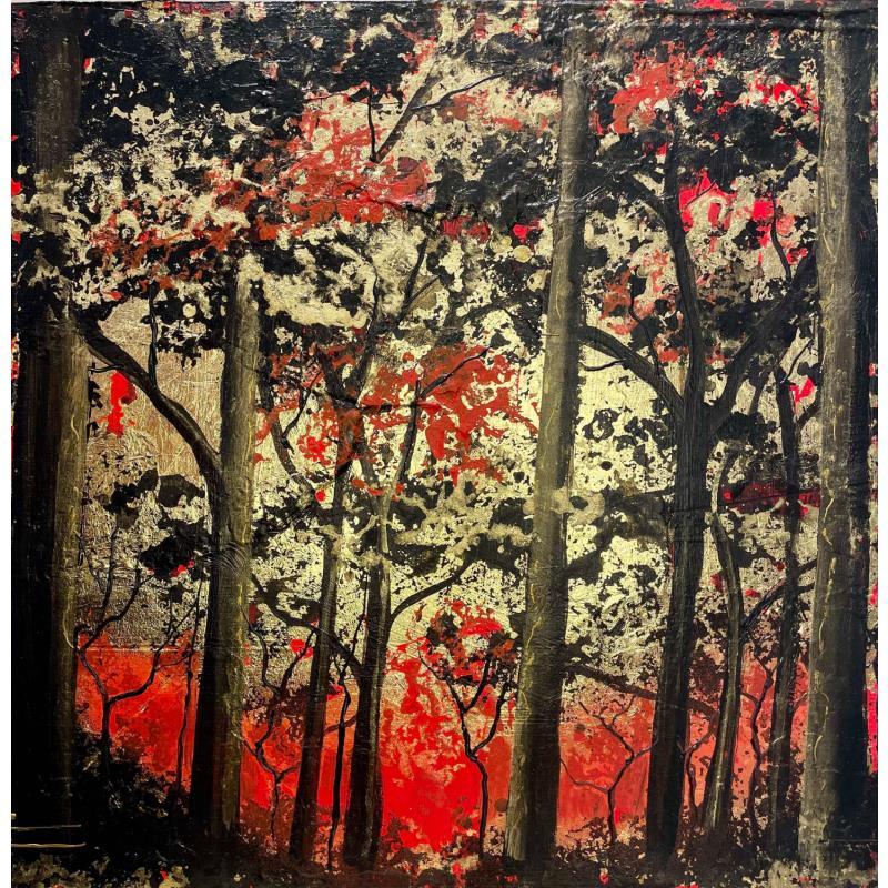 Painting Foret sereine by Locoge Alice | Painting Acrylic