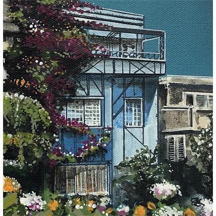 Painting Maison bleue de Lombard St by Touras Sophie-Kim  | Painting Figurative Urban
