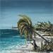 Peinture Palmier de Cayo Coco Cuba par Sophie-Kim Touras | Tableau Figuratif Mixte Paysages