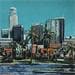 Painting US bank tower L.A by Touras Sophie-Kim  | Painting Figurative Urban