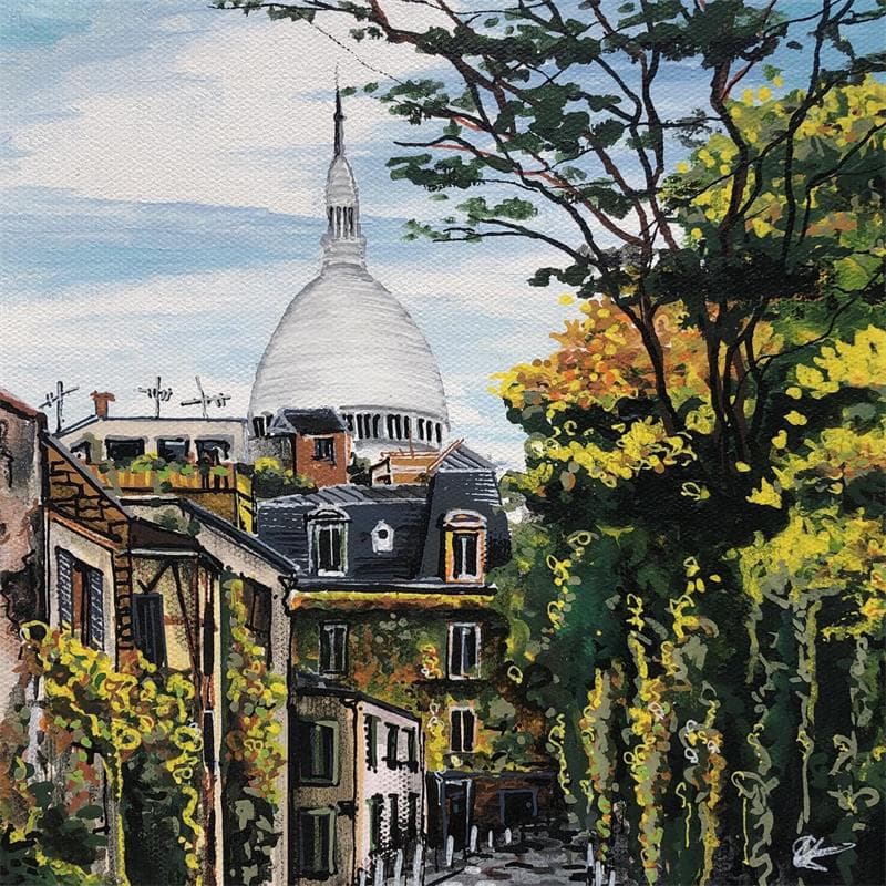 Gemälde La rue de l'abreuvoir Paris von Touras Sophie-Kim  | Gemälde Figurativ Urban