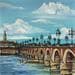 Painting Le pont sur la Garonne by Touras Sophie-Kim  | Painting Figurative Urban