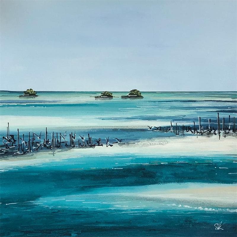 Gemälde Le paradis de Cayo Largo von Touras Sophie-Kim  | Gemälde Figurativ Marine