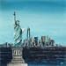 Peinture Miss Liberty par Touras Sophie-Kim  | Tableau Figuratif Urbain