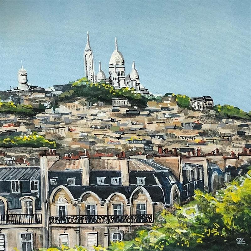 Gemälde Sacré-coeur de Paris von Touras Sophie-Kim  | Gemälde Figurativ Urban