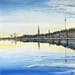 Peinture Le miroir d'eau de Bordeaux par Touras Sophie-Kim  | Tableau