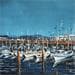 Peinture Les bateaux de San Francisco par Touras Sophie-Kim  | Tableau Figuratif Marine