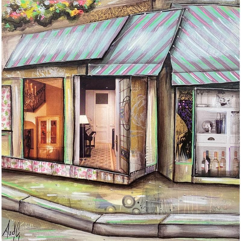 Painting Lèche vitrines by Aud C | Painting Figurative Mixed Urban