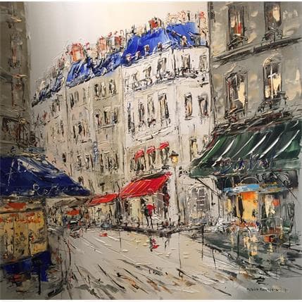 Peinture Deux heures à passer ensemble par Rousseau Patrick | Tableau Figuratif Huile Vues urbaines