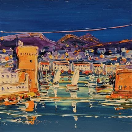 Painting Harmonie du soir by Corbière Liisa | Painting Figurative Oil Landscapes, Urban, Marine