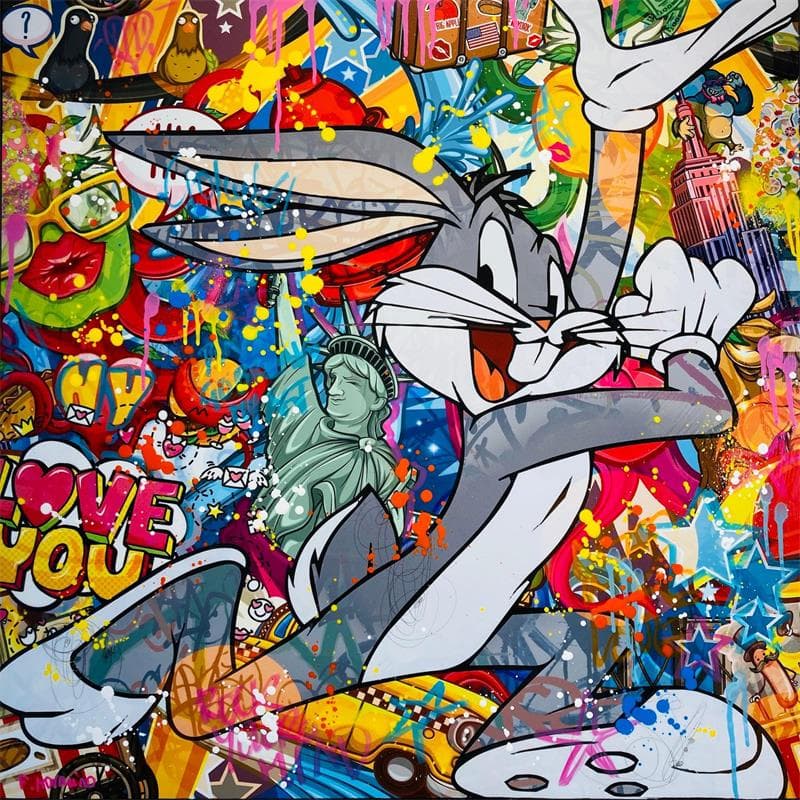 Peinture Speed Bunny par Novarino Fabien | Tableau