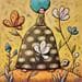 Gemälde Douce chevauchée von Catoni Melina | Gemälde Naive Kunst Alltagsszenen Tiere Acryl