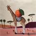 Painting Girafe à l'orange  by Lionnet Pascal | Painting Surrealism Acrylic Animals